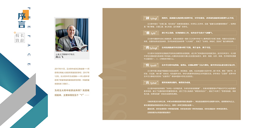 昆明奎門(mén)廣告為云大附中提供畫(huà)冊(cè)策劃設(shè)計(jì)制作服務(wù)